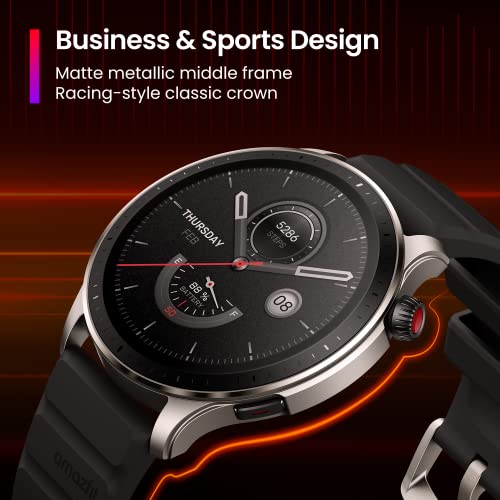 Amazfit GTR 4 Smartwatch para IOS Android Reloj Inteligente de Seguimiento GPS 150 modos de Deporte Llamadas Telefónicas de Bluetooth Almacenamiento de Música Batería de 14 Días Duración Alexa