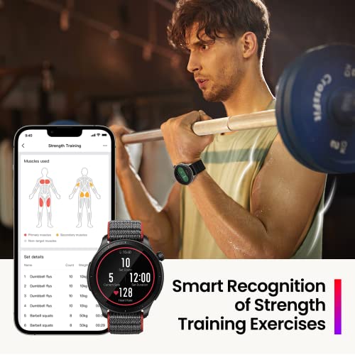 Amazfit GTR 4 Smartwatch para IOS Android Reloj Inteligente de Seguimiento GPS 150 modos de Deporte Llamadas Telefónicas de Bluetooth Almacenamiento de Música Batería de 14 Días Duración Alexa