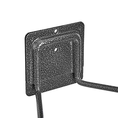 Amazon Basics Acero aleado Soporte horizontal de pared para bicicleta, instalación sencilla, 5,1 x 20,3 x 38,1 cm, Gris Martelé