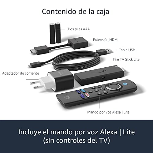 Amazon Fire TV Stick Lite con mando por voz Alexa | Lite (sin controles del TV), streaming HD