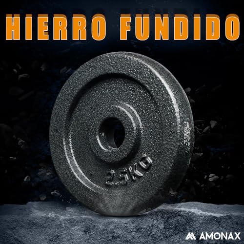 Amonax Pesas y Mancuernas Ajustables 20 30KG, Juego de Pesos Dumbbells Kit Hierro Fundido, Fitness Gimnasio en Casa Musculacion, Weights Set Mujer Halteres Barbell Hombres Ejercicios (Negro 30KG)