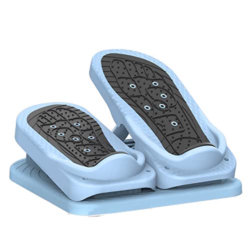 AMORPO Steppers para Ejercicio para Mujeres, Mini Fitness Stepper, Silencio Plegable Debajo del Escritorio Moldeador de piernas Entrenador de Entrenamiento para el hogar y la Oficina(Color:Blue)