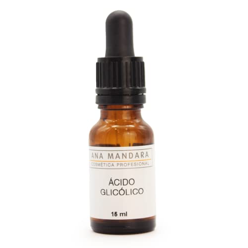 ANA MANDARA – ÁCIDO GLICÓLICO – Concentración 18% – 15 ml | Combate arrugas, manchas y acné. Exfoliación facial.