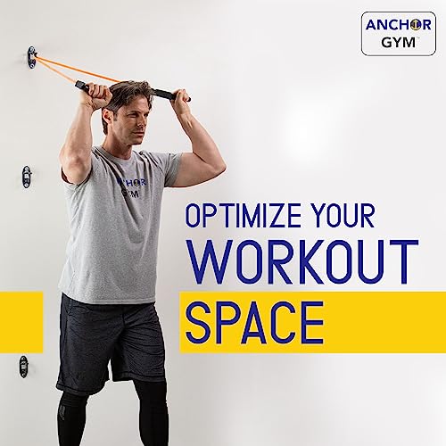 Anchor Gym Juego de 3 mini anclajes H1 de montaje en pared. Diseñado para correas de peso corporal, bandas de resistencia, entrenamiento de fuerza, gimnasio en casa, terapia física