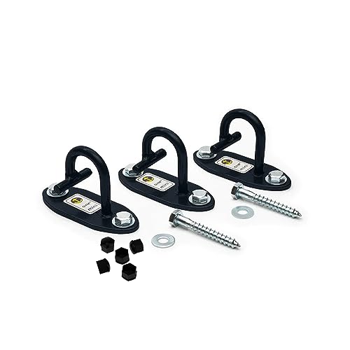 Anchor Gym Juego de 3 mini anclajes H1 de montaje en pared. Diseñado para correas de peso corporal, bandas de resistencia, entrenamiento de fuerza, gimnasio en casa, terapia física