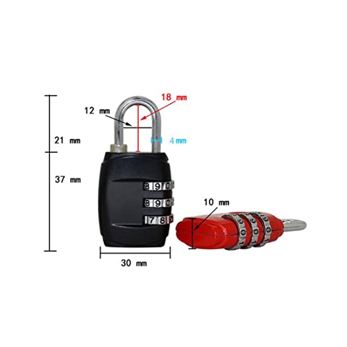 Androxeda 3 Dígitos Candado Combinacion Antirrobo, Candado Taquilla Candado Numerico a prueba de óxido para maleta, casillero, gimnasio, mochila, bicicleta