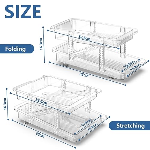 Anhow Organizador de Latas, Organizador Latas Nevera Ajustable, Rodante Cerveza Dispensador, Distribuidor de Latas para Cerveza Soda de 250 ml/330 ml/1 L