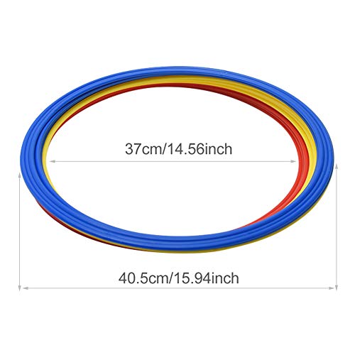 Anillo De Entrenamiento De Velocidad De 12 Piezas,Velocidad De Trabajo De Pies PráCtica PráCtica De FúTbol Entrenamiento De CoordinacióN Entrenamiento De Anillo áGil MúSculos De La Pierna Del Anillo1