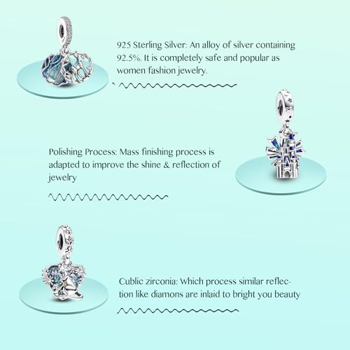 Annmors Charms Abalorios Colgante Cuentas Plata Ley 925 Kangaroo Elk Windmill con Circonita Compatible Europeo Pulsera Collar,Navidad,San Valentín,día de la madre,regalo para mujeres y niñas 3 piezas