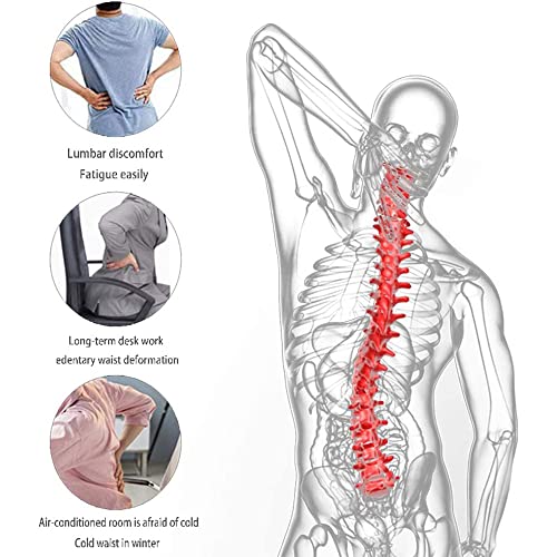 Anyingkai - Estiramiento de espalda, 3 niveles ajustables, para la columna lumbar, alivio y relajación (Azul negro)