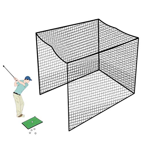 Aoneky Red de Jaula de Golf - 3x3x3M, Malla 2,5x2,5cm, Red de Práctica de Golf, Material de Poliéster, Jaula para Entrenamiento de Golf Béisbol Sóftbol, Negro