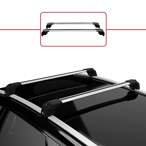 apline Compatible con Mercedes GLA (X156) 2014-2020 Barras de Techo Ace-2 Portaequipajes Barras Transversales Gris