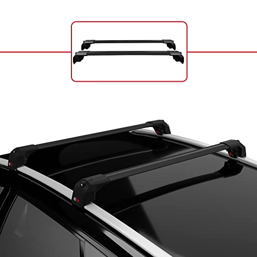 Apline Compatible con Mercedes GLA (X156) 2014-2020 Barras de Techo Ace-2 Portaequipajes Barras Transversales Negro