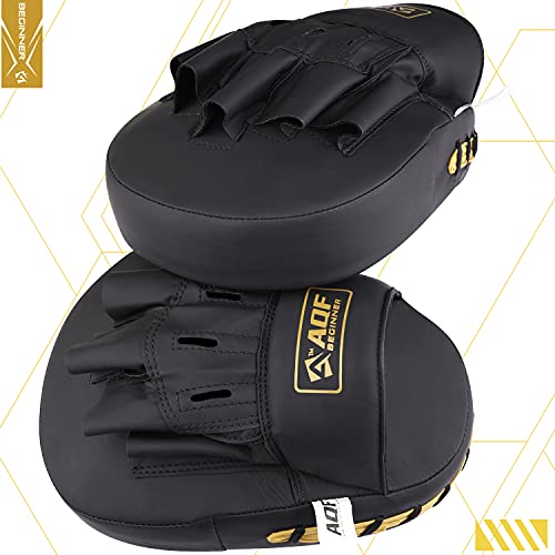 AQF Manoplas Boxeo, Almohadillas de Boxeo, Paos Boxing Mitones, Muay Thai Rex Cuero Curvo Guantes Boxeo, Almohadillas De Enfoque, Focus Pads para MMA & Karate Patas De Oso