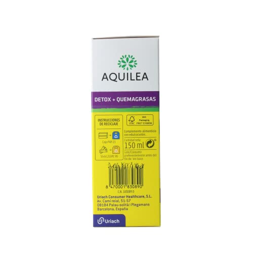 AQUILEA | Detox + Quemagrasas |10 Sticks Solubles | Sabor Piña | Neutralizar y Eliminar Toxinas | Complemento Alimenticio