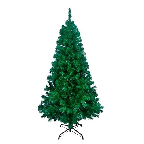 Árbol de Navidad 180 cm Altura Navideño Verde Soporte de Pie Metálico - Medidas 90-180 cm Fácil Montaje