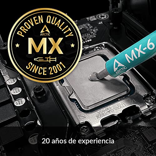 ARCTIC MX-6 (4 g) - Ultimate Performance Thermal Paste para CPUs, Consolas, Tarjetas gráficas, portátiles, Muy Alta conductividad térmica, Larga duración, no conductiva, no capacitiva