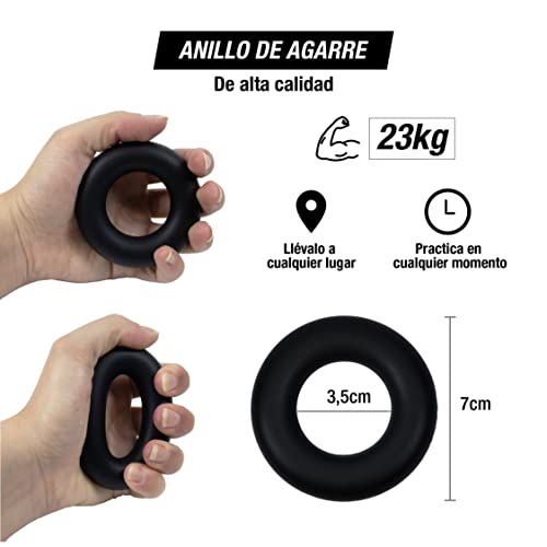 ARIBEC Hand Grip Profesional Set de 5 Ajustable con Bolsa, Fortalecer Antebrazo con Ejercicio en Casa, Handgrip Ejercitador de Manos Completo para Ejercitar Antebrazo de Forma Comoda, Plástico