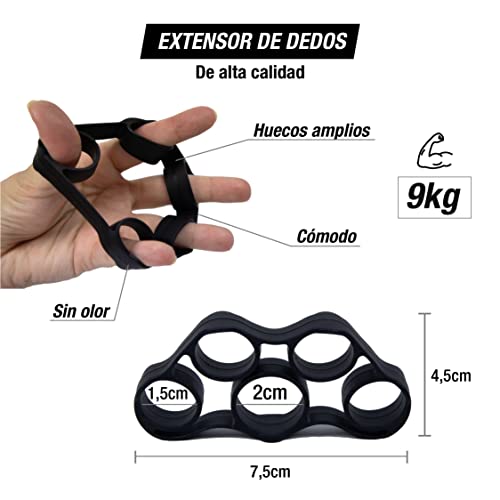 ARIBEC Hand Grip Profesional Set de 5 Ajustable con Bolsa, Fortalecer Antebrazo con Ejercicio en Casa, Handgrip Ejercitador de Manos Completo para Ejercitar Antebrazo de Forma Comoda, Plástico