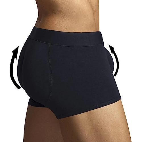 ARIUS Calzoncillo Boxer con Relleno Trasero y Relleno Delantero para Aumentar el Volumen y tamaño de glúteos y Dar Volumen y Forma a los atributos Masculinos - Men's Shapewear (Grande)