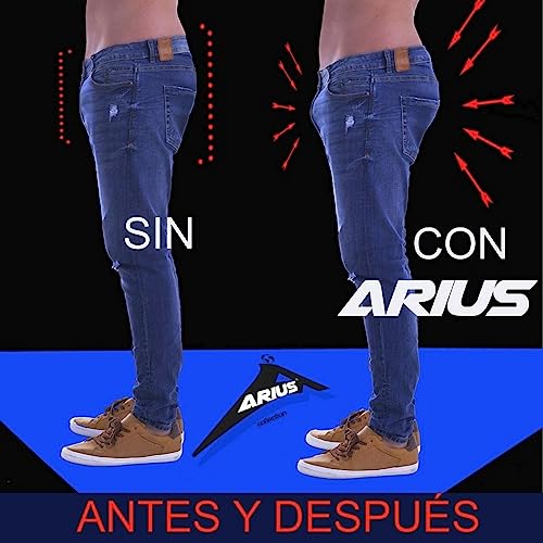 ARIUS Calzoncillo Boxer con Relleno Trasero y Relleno Delantero para Aumentar el Volumen y tamaño de glúteos y Dar Volumen y Forma a los atributos Masculinos - Men's Shapewear (Grande)