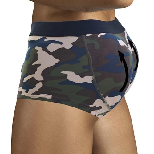 ARIUS Calzoncillo con Relleno Trasero - Ropa Interior con Almohadillas anatómicas de Espuma - Boxer con Culo para glúteos más Redondeados (S)