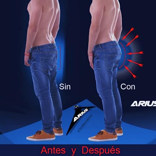 ARIUS Calzoncillo con Relleno Trasero - Ropa Interior con Almohadillas anatómicas de Espuma - Boxer con Culo para glúteos más Redondeados (S)