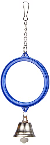 Arquivet Espejo Azul con Campana para pájaros - 7,5 x 11 cm - Accesorios para jaulas - Juguetes para Canarios, agapornis, periquitos, Loros - Entretenimiento para pájaros