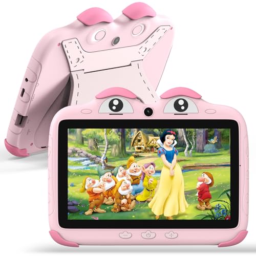 Ascrecem Tablet Niños 7 Pulgadas Android Tablet Infantil con WiFi Quad Core 2GB RAM 32GB ROM Tablet para Niños con Doble Cámara Control Parental Tablet Bebe Juegos Educativos Youtube Google Play store