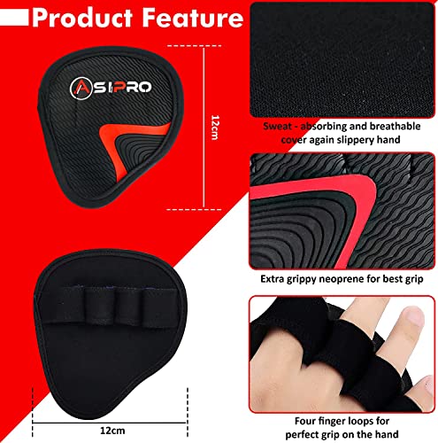 ASIPRO Guantillas Gimnasio Hombre y Mujer Guantes Gimnasio Alternative Protector Manos Gym Manoplas Gym Almohadillas de Goma para Agarre de Gimnasio Guantes Entrenamiento Grip Gimnasio