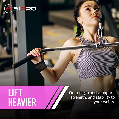 ASIPRO Muñequeras Gym Hombre y Mujer Soporte de Muñeca con Agarre Pulgar Wrist Wraps Gym Muñequeras Crossfit para Cross Training, Musculación, Gimnasio, Boxeo, Calistenia Muñequeras Powerlifting