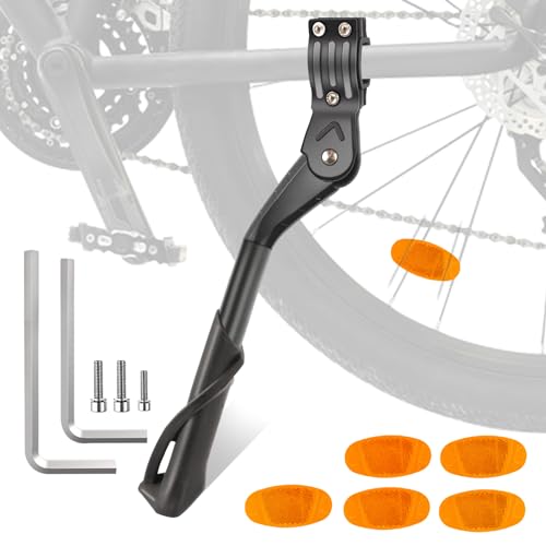 ASOUNY Patas de Cabra Bicicleta 24 26 28 29 Pulgadas - Universal Grande Caballete Bici Eléctrica Carga Máxima 35kg de Peso, Altura Ajustable Aluminio Patacabras Bicicletas para E-Bike Ciclismo