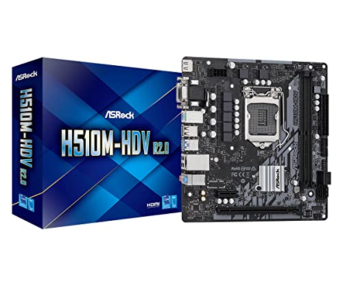 Asrock H510M-HDV R2.0 Intel H510 LGA 1200 Micro ATX