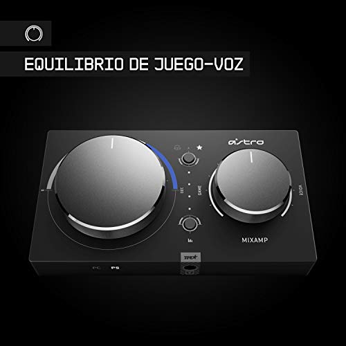 ASTRO Gaming MixAmp Pro TR amplificador para cascos, 4a gen, Dolby Audio, tarjeta de sonido USB, conexión digital para PS5, PS4, PC, Mac, Nintendo Switch - Negro/Azul