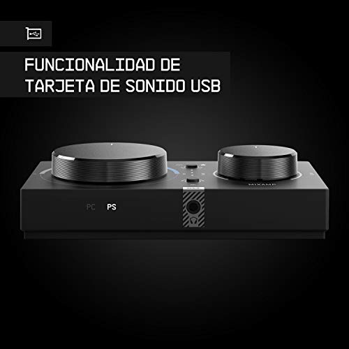 ASTRO Gaming MixAmp Pro TR amplificador para cascos, 4a gen, Dolby Audio, tarjeta de sonido USB, conexión digital para PS5, PS4, PC, Mac, Nintendo Switch - Negro/Azul