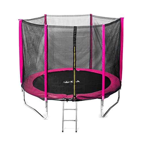 ATAA Cama elástica Infantil 250 - Rosa - Trampolín para niños y niñas con Red de Seguridad Ideal para Exterior