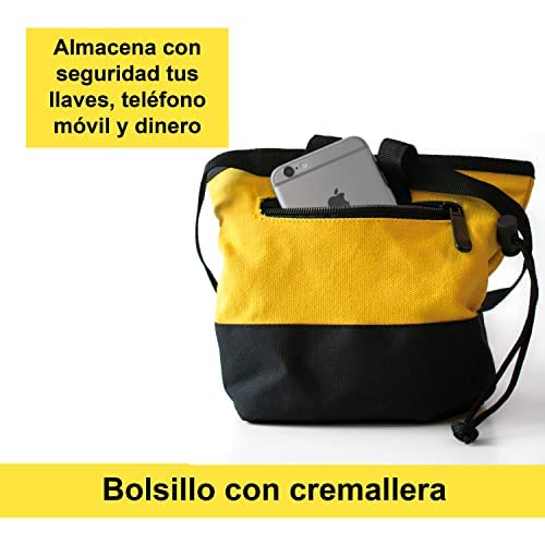 ATACAMA Bolsa Magnesio Escalada - Bolsa de Tiza Escalada con Cinturon - Bolsa de Magnesio para Deporte - Magneseras Escalada o Búlder - Bolsa de Tiza Gimnasio para Crossfit o Levantamiento de Pesas