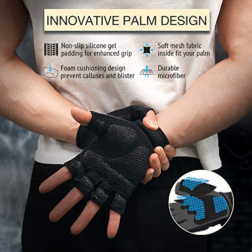 ATERCEL Guantes de Entrenamiento, Mejores Guantes de Ejercicio para Levantamiento de Pesas, Ciclismo, Gimnasio, Entrenamiento, Transpirables y Ajustados