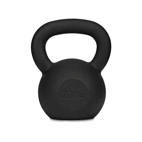 Athlyt Cast-Iron Kettlebell, Negro (Black), 20kg