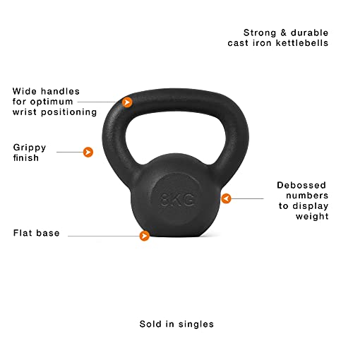 Athlyt - Pesa rusa de hierro fundido, Kettlebell, 4 kg