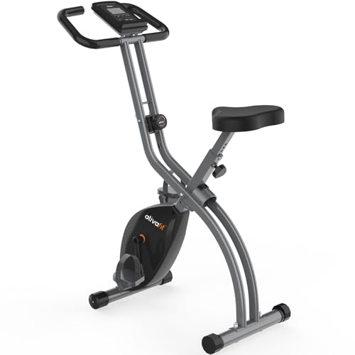 ATIVAFIT Bicicleta de Ciclismo Interior Plegable magnética Vertical Bicicleta estática giratoria reclinable Bicicleta de Ejercicio