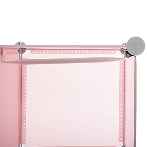 ATMOSPHERA CREATEUR D'INTERIEUR - Armario con Almacenamiento y Barra modulable para habitación Infantil, Color Rosa, 124 cm de Altura