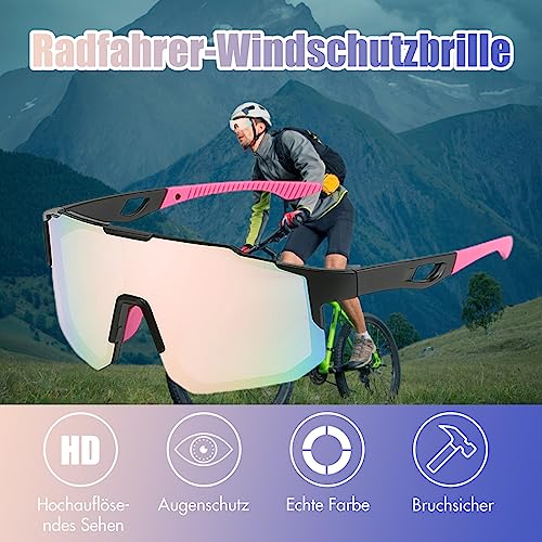 ATSGJLZN Gafas Ciclismo Hombre Mujer Anti-UV 400 Gafas Bicicleta de Sol Polarizadas Deportivas Hombre Fotocromaticas para Running Motocross Carrera Mtb