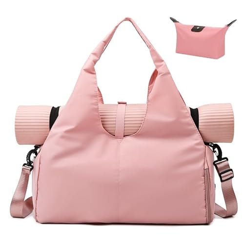 Aucuu Bolsa Gimnasio Grande, Bolsa grande para esterilla de yoga, Bolsa Yoga Esterilla Mujeres Deportiva, Bolsa con Compartimento, Bolsa para mujer con bolsillos multifuncionales con cremallera