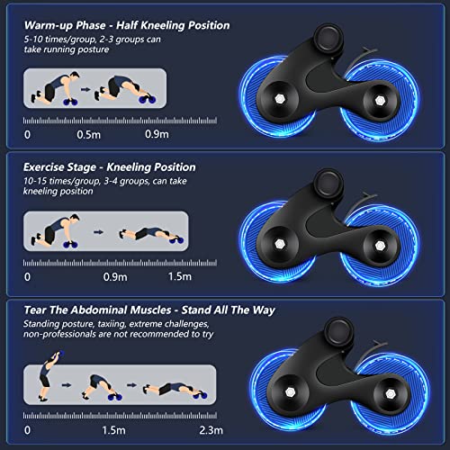 Automatic Rebound Abdominal Wheel,Automatic Rebound Belly Wheel with Knee Mat,Equipo De Ejercicio Con Rueda,Máquina de Ejercicios Abdominales,Ab Para Principiantes Entrenamientos De Núcleo Abdominal