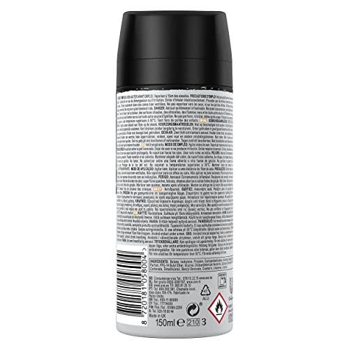 Axe Desodorante para Hombre Antitranspirante Dark Temptation 150ml - Pack de 6 - Aerosol - Fresco