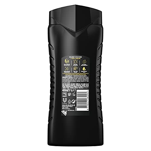 Axe Gel de Ducha y Champú para Hombre Dark Temptation 3en1 400ml - Pack de 4