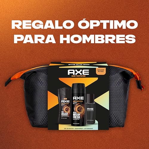 Axe Neceser Trío Dark Temptation higiene y cuidado personal para hombre 3 productos