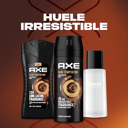 Axe Neceser Trío Dark Temptation higiene y cuidado personal para hombre 3 productos