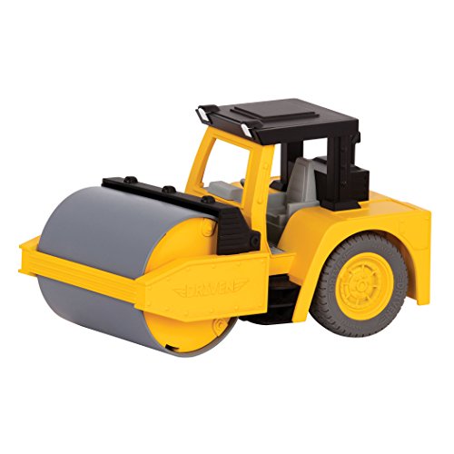 B. Driven by Battat – Rodillo de Vapor de Juguete para niños – Juguete de vehículo de construcción – Luces y Sonidos – Piezas móviles – 3 años + – Micro Steam Roller